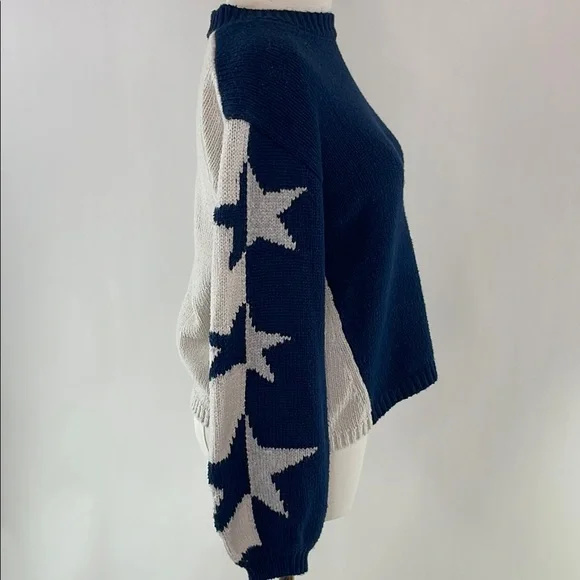 Splendid Blue Star Sweater, XS - Picture 11 of 14